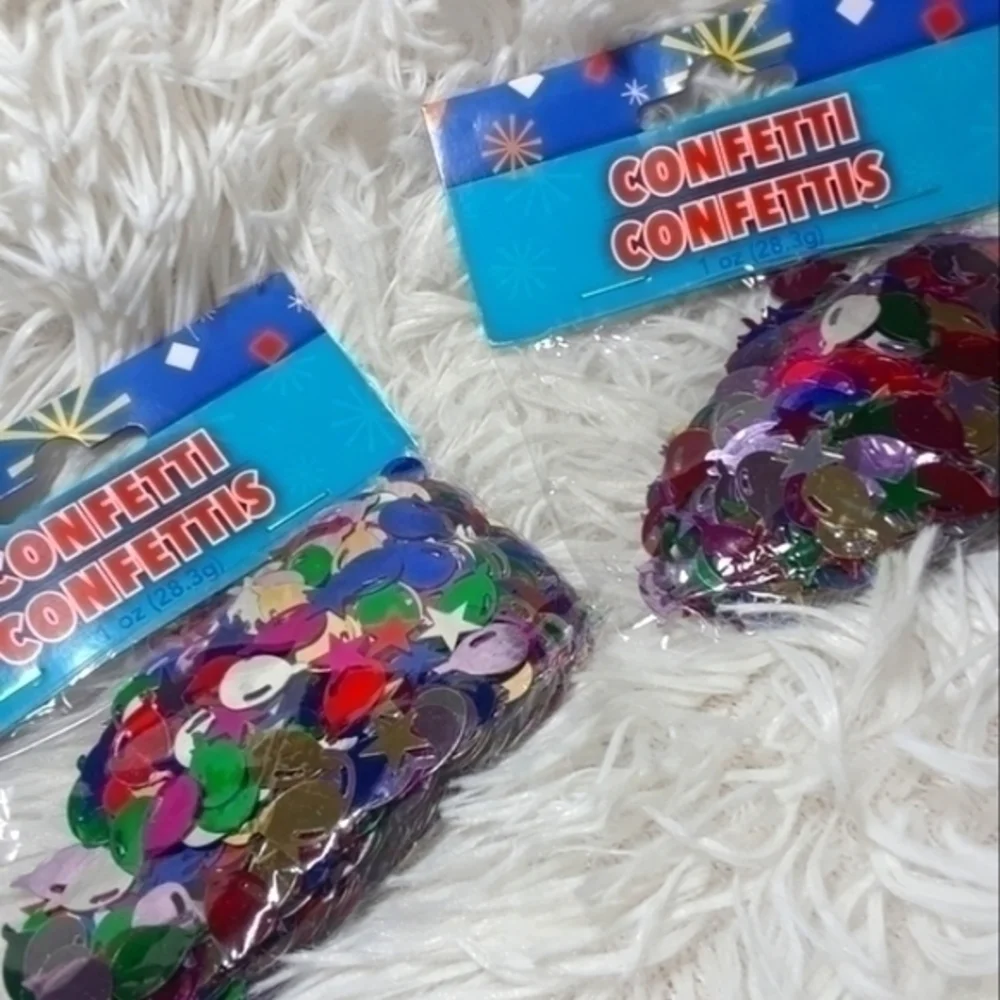 🛍Metallic Balloons And Stars Confetti Party Packs
